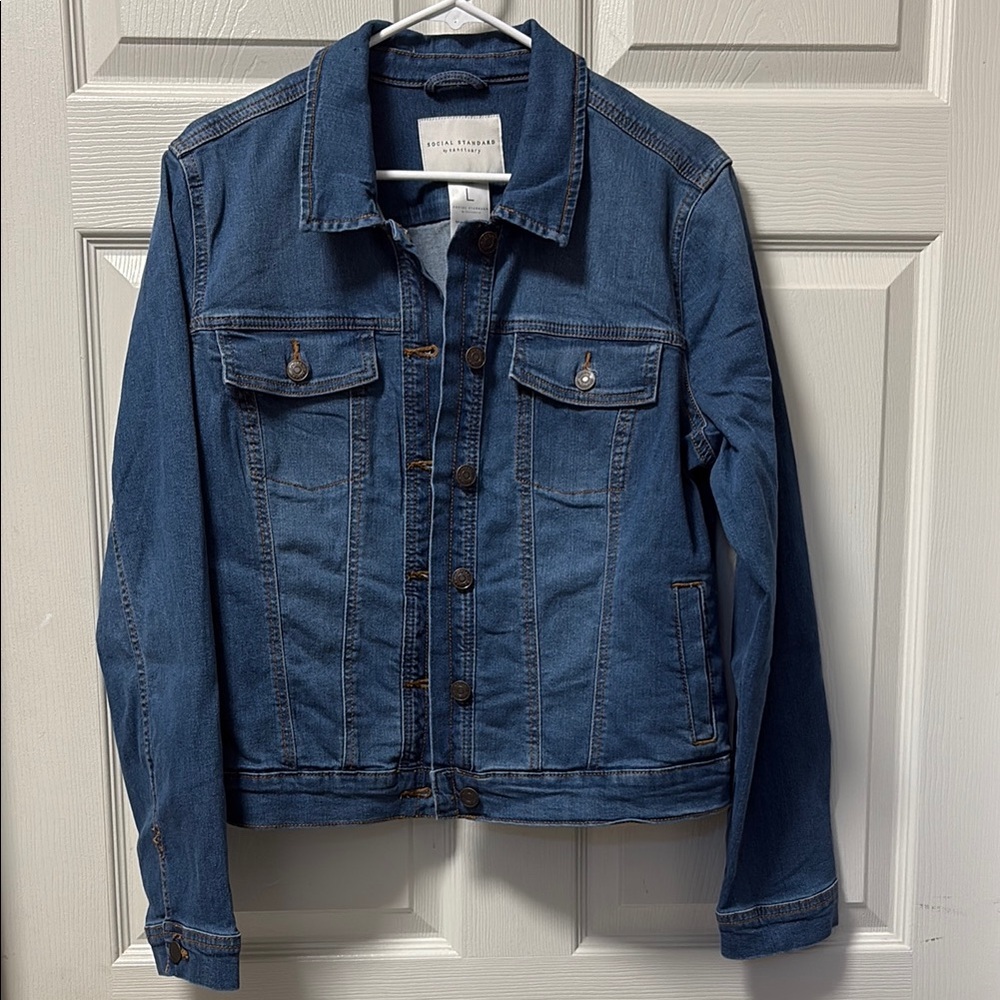 Social Standard by Sanctuary Blue Denim Jacket NWOT